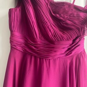 Mac Duggal pleaded one shoulder Chiffon Gown.